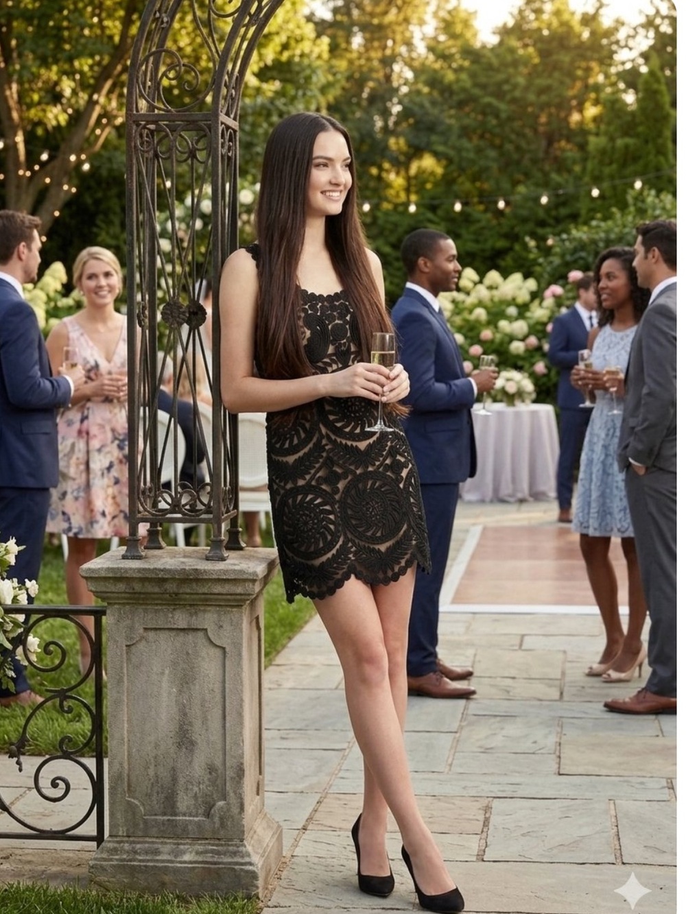Anthropologie Yoana Baraschi NEW Byzantine Shift Dress Silk Black Embroidered 10